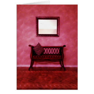 Elegantes Foyer Settee Sitzspiegel Innendesign