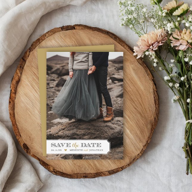 Elegantes Frame-Foto-Overlay Save the Date (Von Creator hochgeladen)