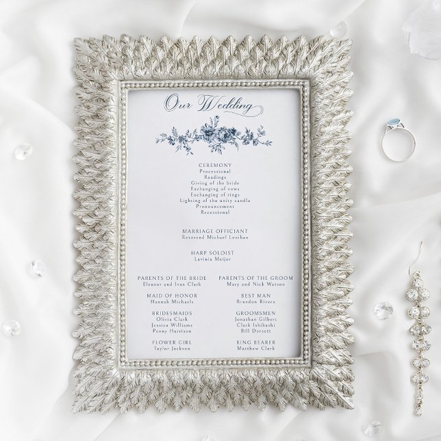 Elegantes französisches Blue Floral Toile Programm (Von Creator hochgeladen)