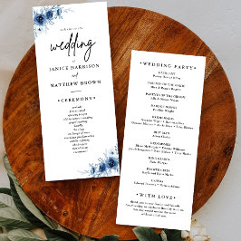 Elegantes französisches Hochzeitsprogramm für Vint