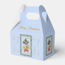 Elegantes französisches Horn Weihnachten Hellblau