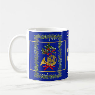 Elegantes französisches Horn Weihnachten Königlich Kaffeetasse