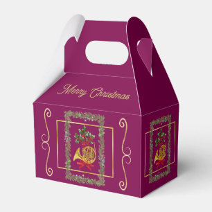 Elegantes französisches Horn Weihnachten Lila Geschenkschachtel
