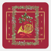 Elegantes französisches Horn Weihnachten Marone