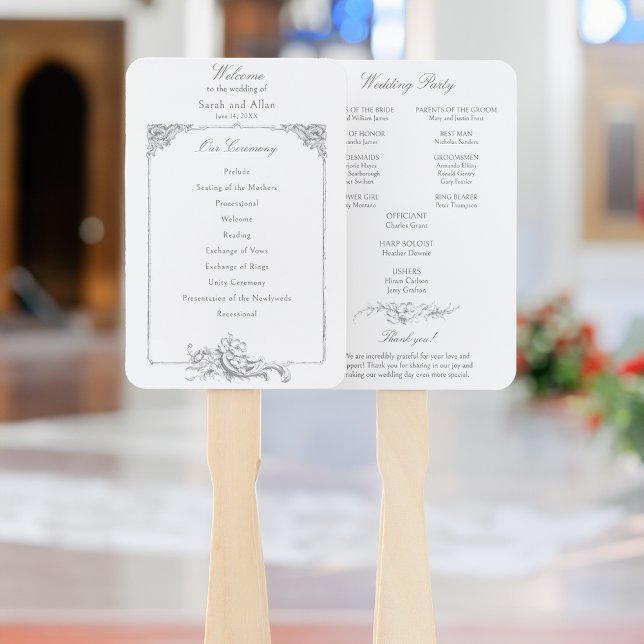 Elegantes französisches Rokoko-Floral-Programm Fächer (Von Creator hochgeladen)