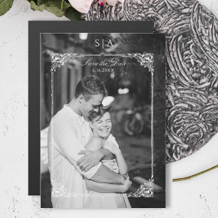 Elegantes französisches Rokoko Foto Save the Date Magneteinladung