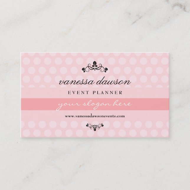 Elegantes französisches rosa einfaches berufliches visitenkarte (Vorderseite)