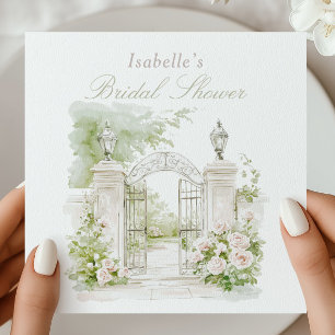 Elegantes französisches Schloss Pastel Serviette