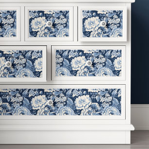 Elegantes französisches Toile-de-Jouy-Blumen-Dekor Seidenpapier