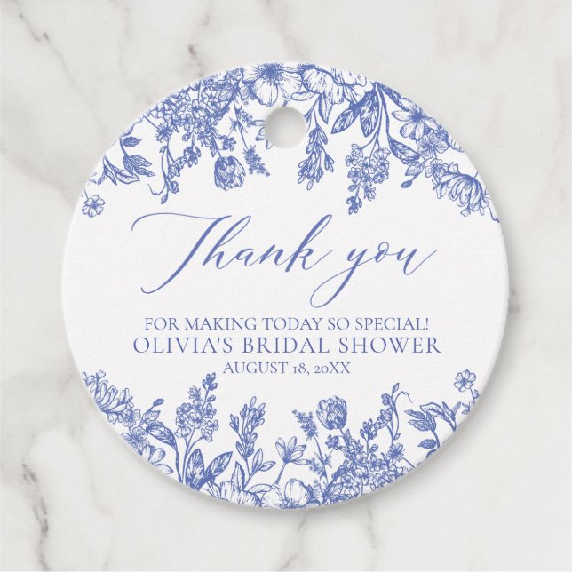 Elegantes französisches Viktorianisches Blumengebi Geschenkanhänger (Vorderseite)