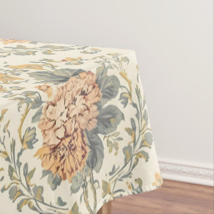 Elegantes französisches Vintage-graviertes Blumenm Tischdecke