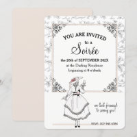 Elegantes französisches Vintages Floral Soirée Par