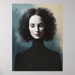 Elegantes Frauenporträt Moderne Kunst Poster
