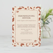 Elegantes Freundesdankfest-Dinnerparty mit fallend