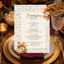 Elegantes Friendsgiving-Kürbis- und Blumendinner-M