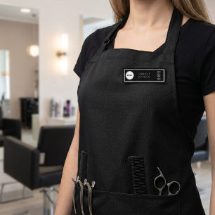 Elegantes Friseur-Logo Salon-Mitarbeiter-Name Namensschild