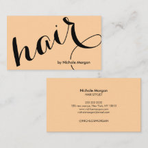 Elegantes Friseur-Skript orange