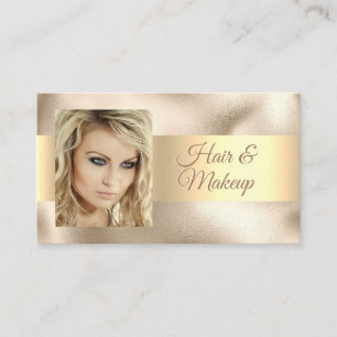 Elegantes Frisuren- & Makeup-Salon, DIY Name Gold/ Visitenkarte