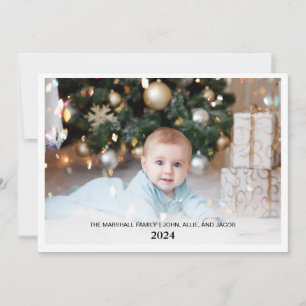 Elegantes Frohe Weihnachten 2024 Stechpalmen-Beere