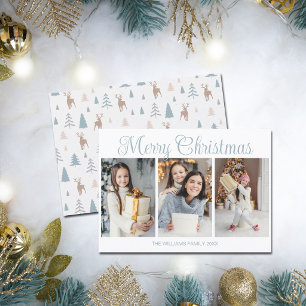 Elegantes Frohe Weihnachten 3 Vertikales Foto-Koll