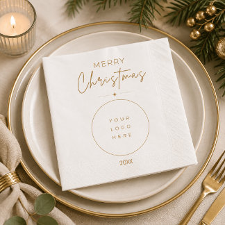 Elegantes Frohe Weihnachten Benutzerdefiniertes Lo Serviette