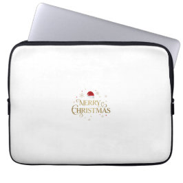 Elegantes Frohe Weihnachten Gold & Rot Design Laptopschutzhülle