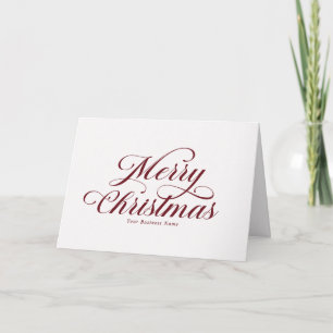 Elegantes Frohe Weihnachten Roter Schriftzug Busin