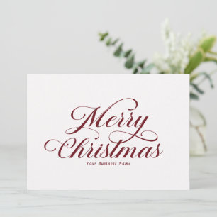 Elegantes Frohe Weihnachten Roter Schriftzug Busin