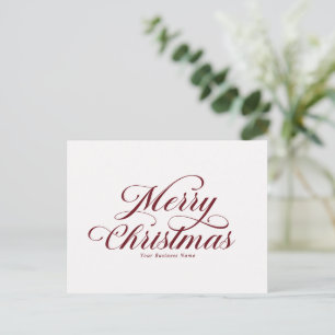 Elegantes Frohe Weihnachten Roter Schriftzug Busin