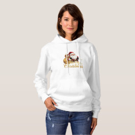 Elegantes Frohe Weihnachten Santa Claus Hoodie