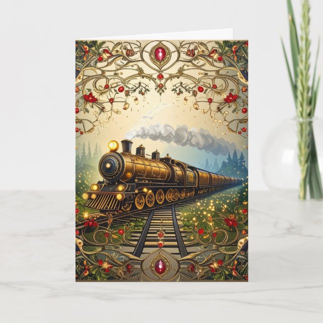 Elegantes Frohe Weihnachten Viktorianische Nostalg (Vorderseite)