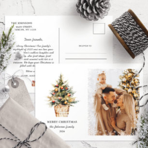 Elegantes fröhliches Foto des Geschäftsberichts de Postkarte