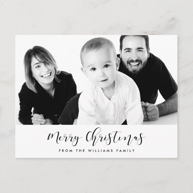 Elegantes, fröhliches Foto Postkarte (Vorderseite)