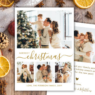 Elegantes Fröhlichstes Weihnachten Gold Schrift 4