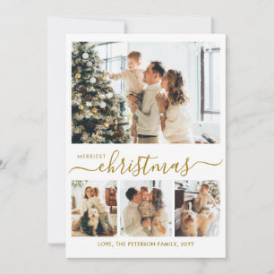 Elegantes Fröhlichstes Weihnachten Gold Schrift 4