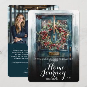 Elegantes Front Door Realtor Logo Foto Weihnachten