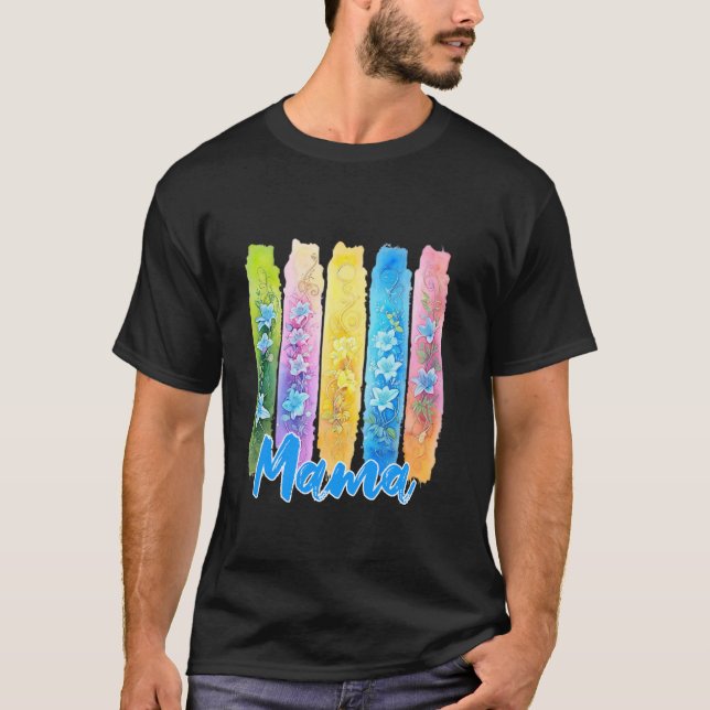 Elegantes Frühlingsblumen-Mama-Design - Ein Mutter T-Shirt (Vorderseite)