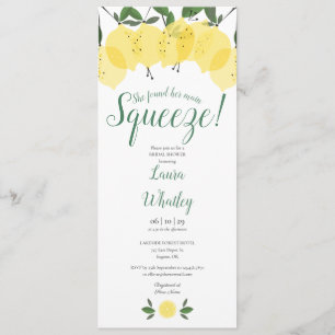 Elegantes Fun Main Squeeze Lemon Brautparty Einladung