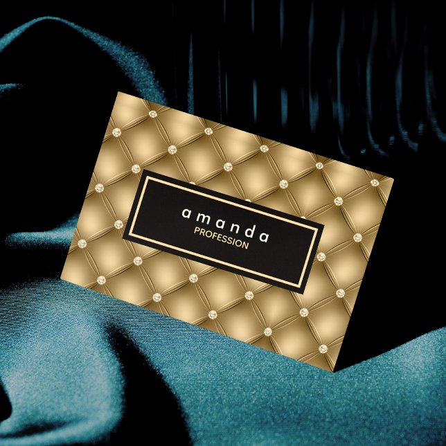 Elegantes funkelnd Glitzer-Monogramm Magnetische Visitenkarte (Von Creator hochgeladen)