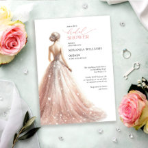 Elegantes funkelndes rosa Brautkleid Brautparty