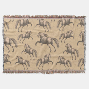 Elegantes galoppierendes spanisches Pferd Decke