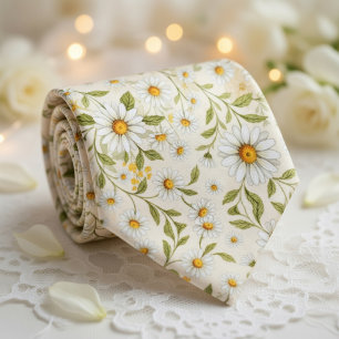 Elegantes Gänseblümchen-Blumenmuster Krawatte