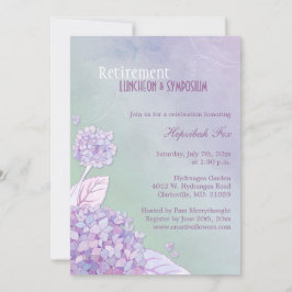 Elegantes Garden Hydrangeas Retirement Party Einladung