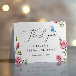 Elegantes Garden Tea Brautparty | Delikatessenflor Dankeskarte