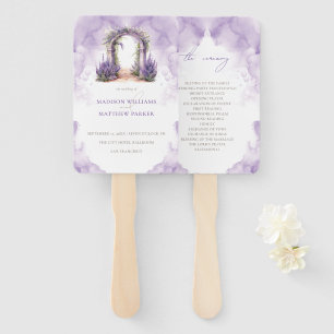 Elegantes Garden Wedding Program Lavender Arch Fächer