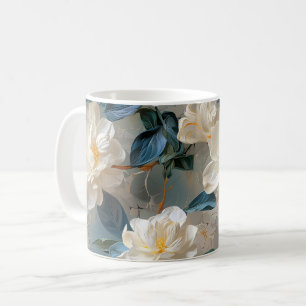 Elegantes Gardenia Floral Muster Kaffeetasse