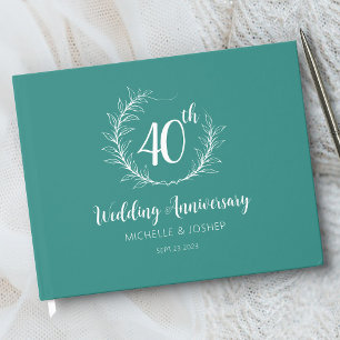 Elegantes Gästebuch zum Hochzeitstag