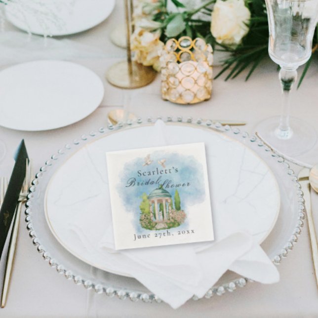 Elegantes Gazebo taucht Blume Brautparty Serviette (Von Creator hochgeladen)