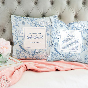 Elegantes Gebet Keepake Geschenk Schrift Chinoiser Kissen