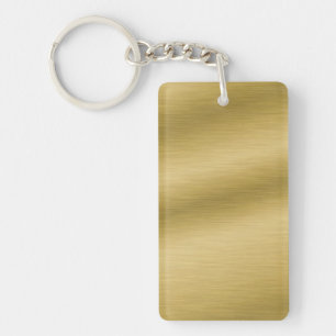 Elegantes gebürstetes Gold Schlüsselanhänger